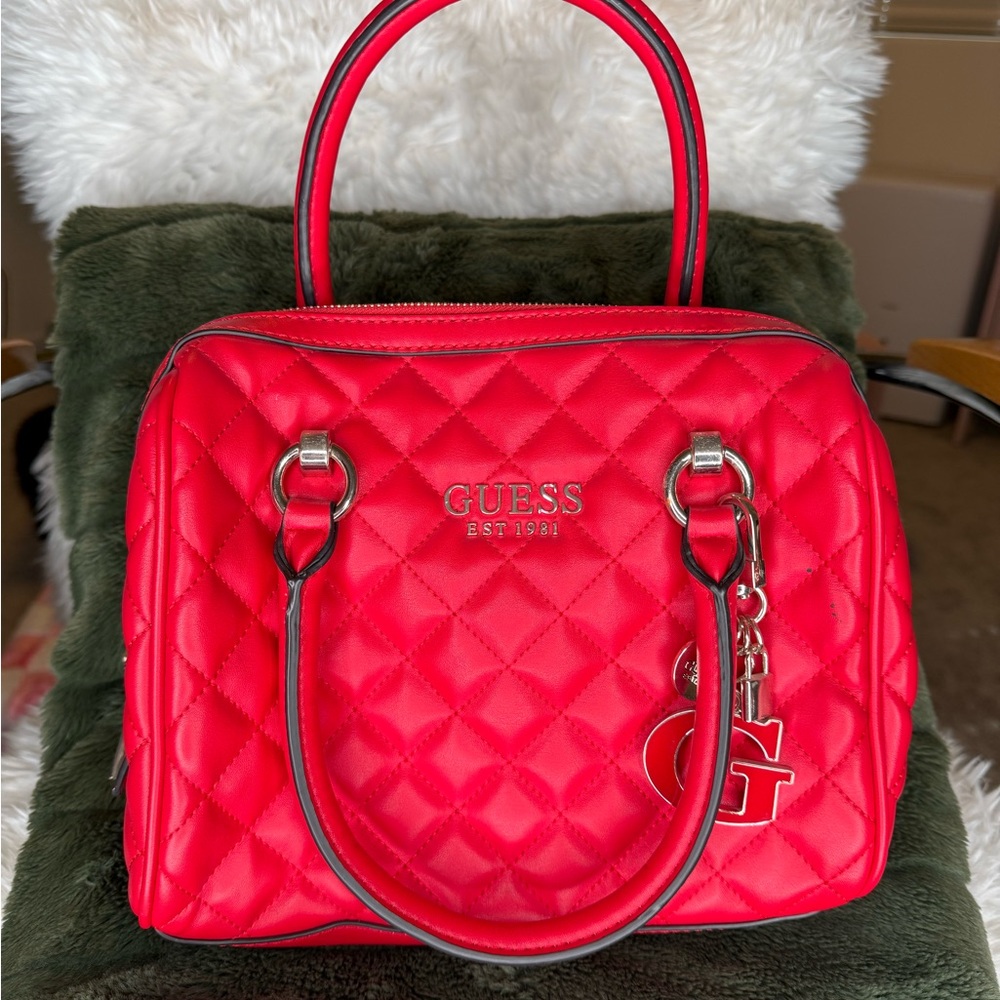 GUESS Red Quilted Women's Bag